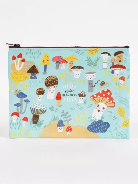 Blue Q Cute Lil Mushroom Zipper Pouch