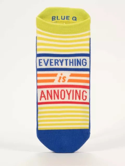 Blue Q Everything is Annoying Sneaker Socks