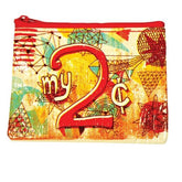 Blue Q My 2 Cents Coin Purse 