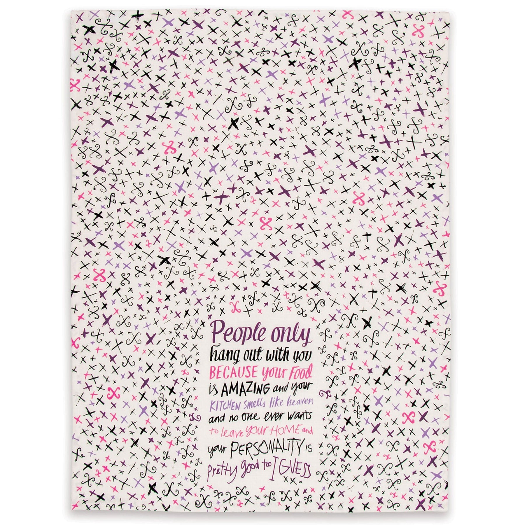 Blue Q Your Food Is Amazing Full View Cotton Dish Tea Towel.