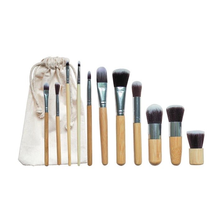 11-piece bamboo vegan makeup brush setmelbourne#