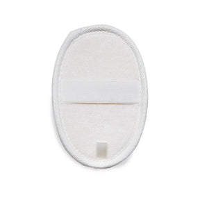 Brush It On natural loofah body scrub pad with a hand strap