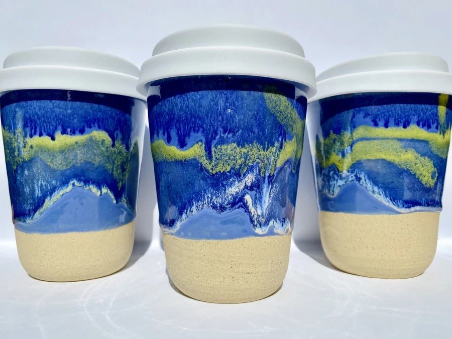 Bryteka Pottery Ceramic reusable coffee cup Aurora - 10oz