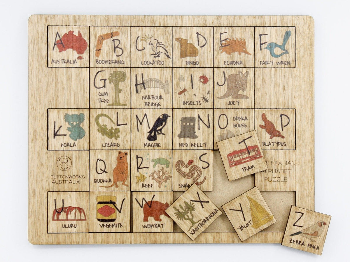 ButtonworksButtonworks Australian Alphabet Puzzle #same day gift delivery melbourne#