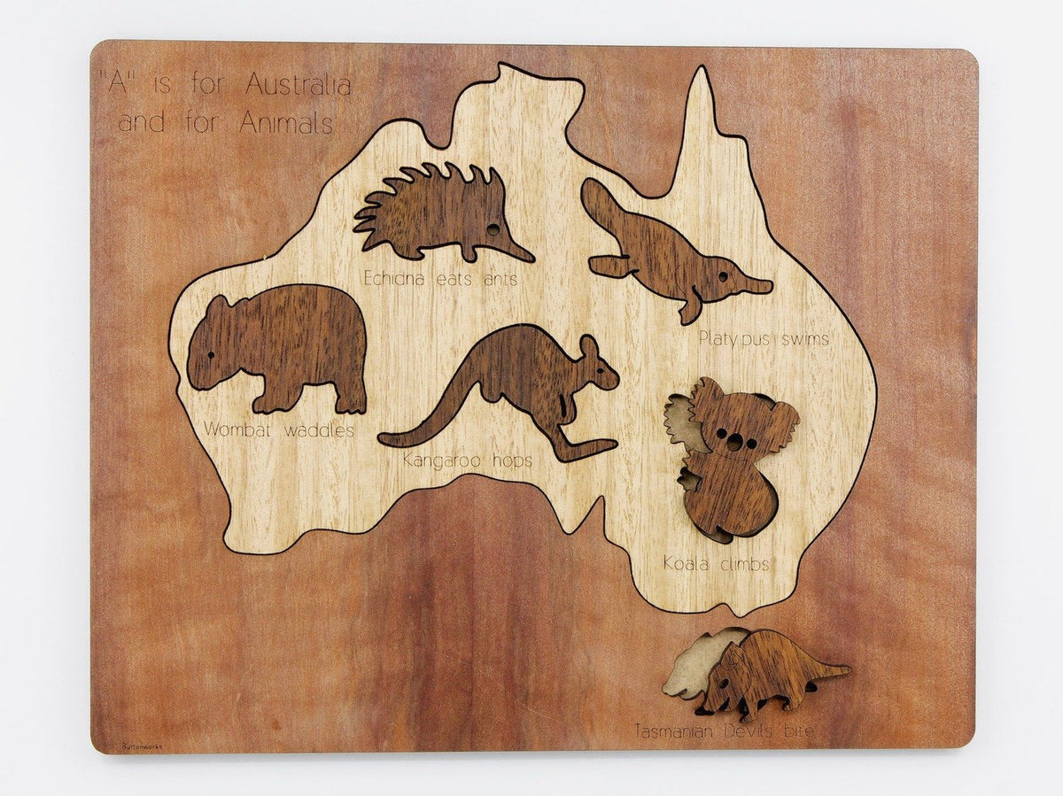 ButtonworksButtonworks Australian Map Puzzle #same day gift delivery melbourne#