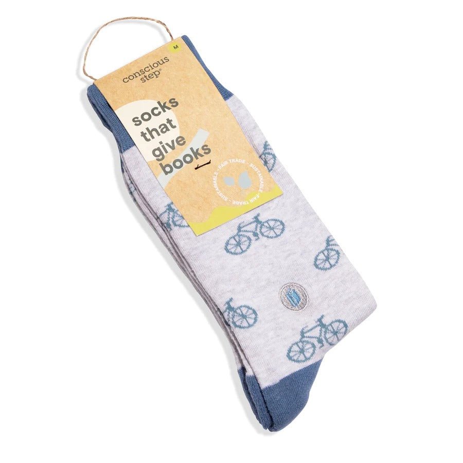 Conscious StepConscious Step Socks that Give Books - Bike #same day gift delivery melbourne#