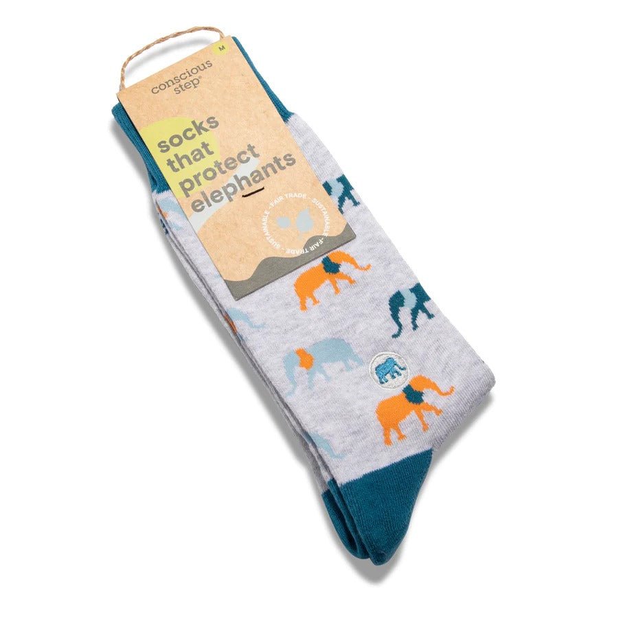 Conscious StepConscious Step Socks that Protect Elephants-Grey #same day gift delivery melbourne#