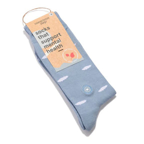 Conscious step Socks that Support Mental Health-clouds