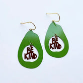 DENZ Avocados BE KIND - painted steel dangles 