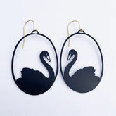 DENZ Black Swans earrings