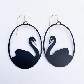 DENZ Black Swans earrings