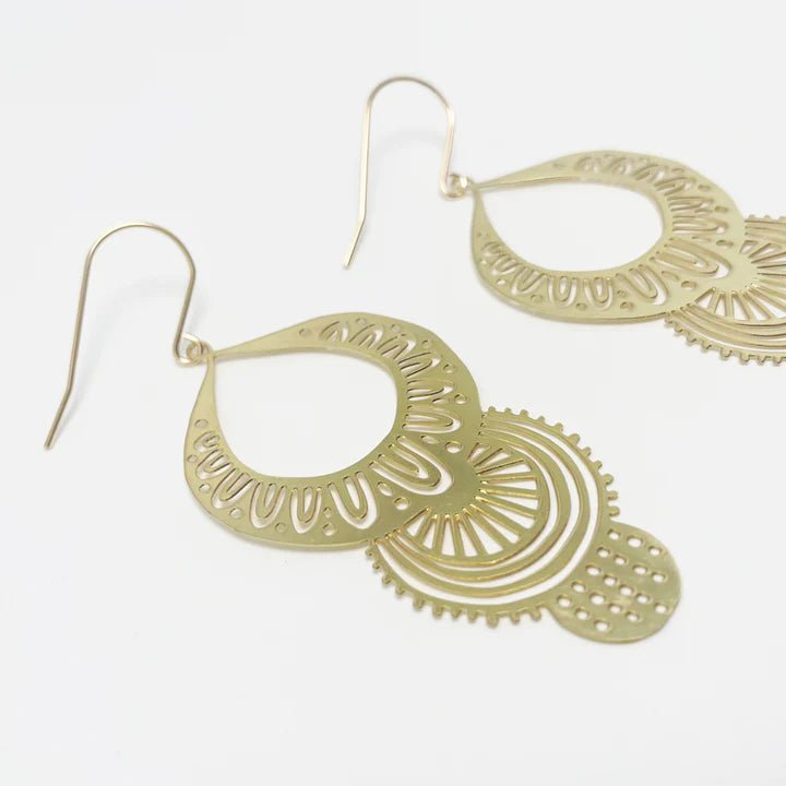 DENZ Boho #7 Mandalas in gold, angled view