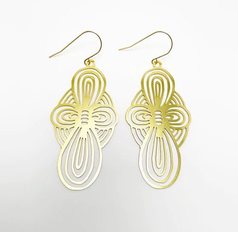 DENZ Bow dangles in gold 