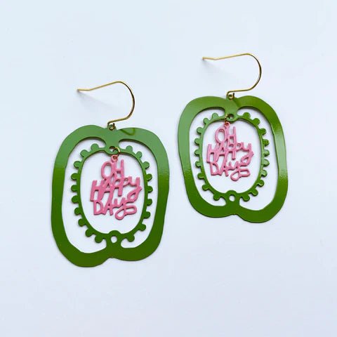 Denz + coDENZ Capsicums - OH HAPPY DAYS - painted steel dangles #same day gift delivery melbourne#