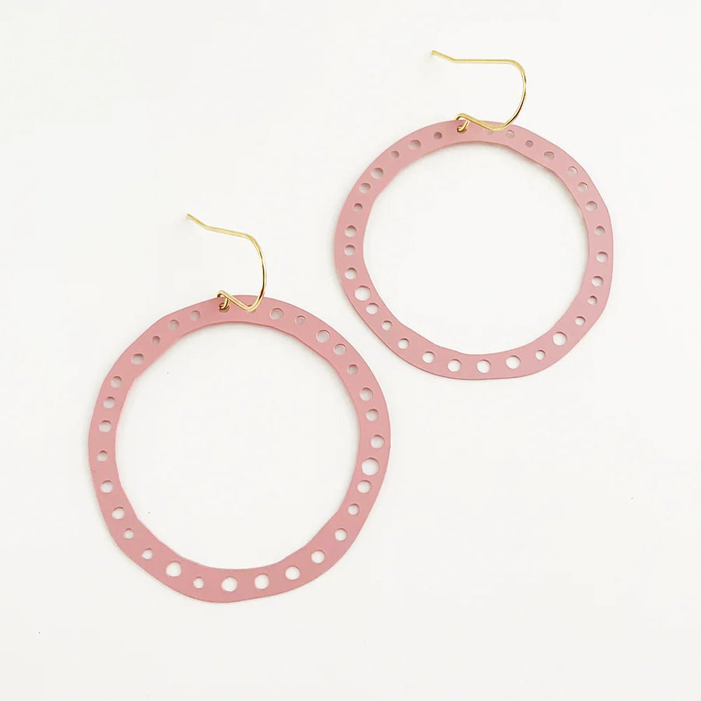 Denz + coDENZ Dotty hoops in musk pink #same day gift delivery melbourne#