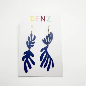 DENZ Matisse dangles in Cobalt - painted steel dangles