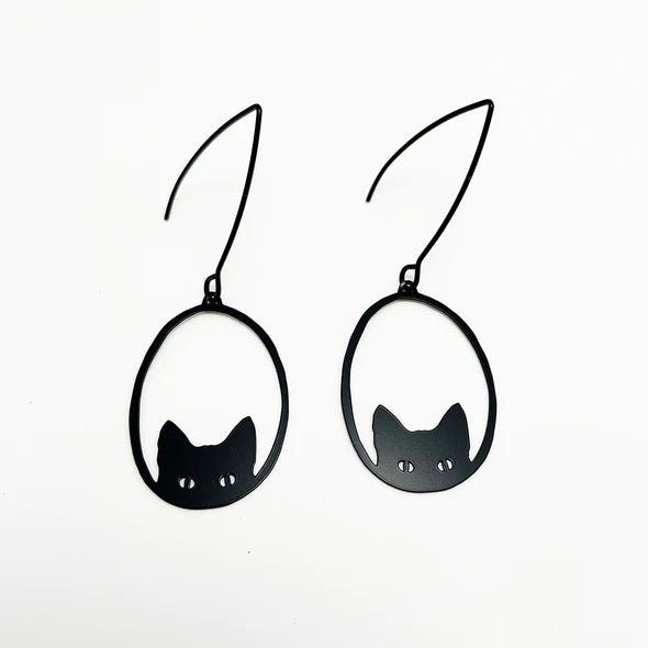 Denz + coDENZ Mini Black Cat dangles in black #same day gift delivery melbourne#
