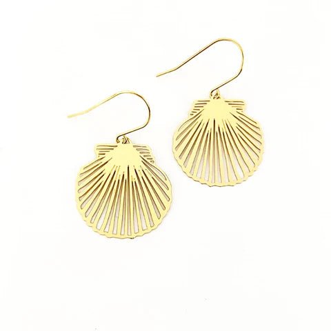Denz + coDENZ Mini Shell dangles in gold #same day gift delivery melbourne#
