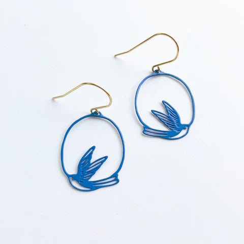 Denz + coDENZ Mini Swallow dangles in blue #same day gift delivery melbourne#