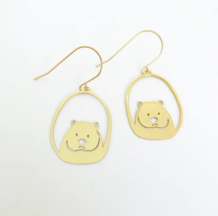 Denz + coDENZ Mini Wombat dangles in gold #same day gift delivery melbourne#