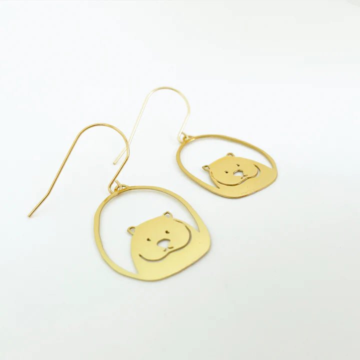 Denz + coDENZ Mini Wombat dangles in gold #same day gift delivery melbourne#