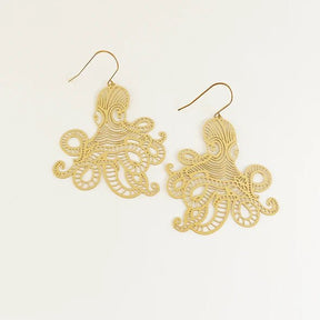 DENZ Octopus Dangles in Gold