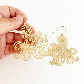 DENZ Octopus Dangles in Gold