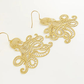 DENZ Octopus Dangles in Gold