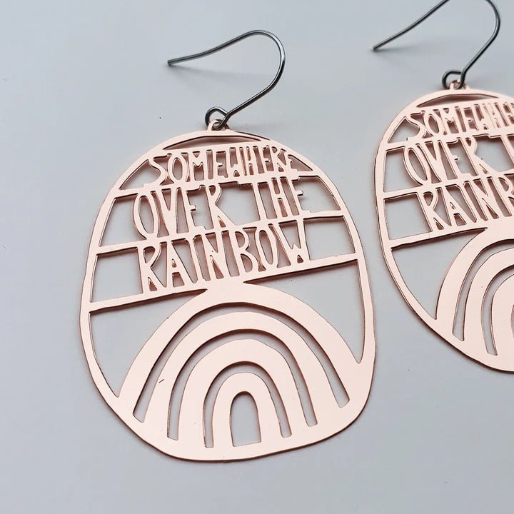 Denz + coDENZ Somewhere Over The Rainbow dangles in Rose Gold #same day gift delivery melbourne#