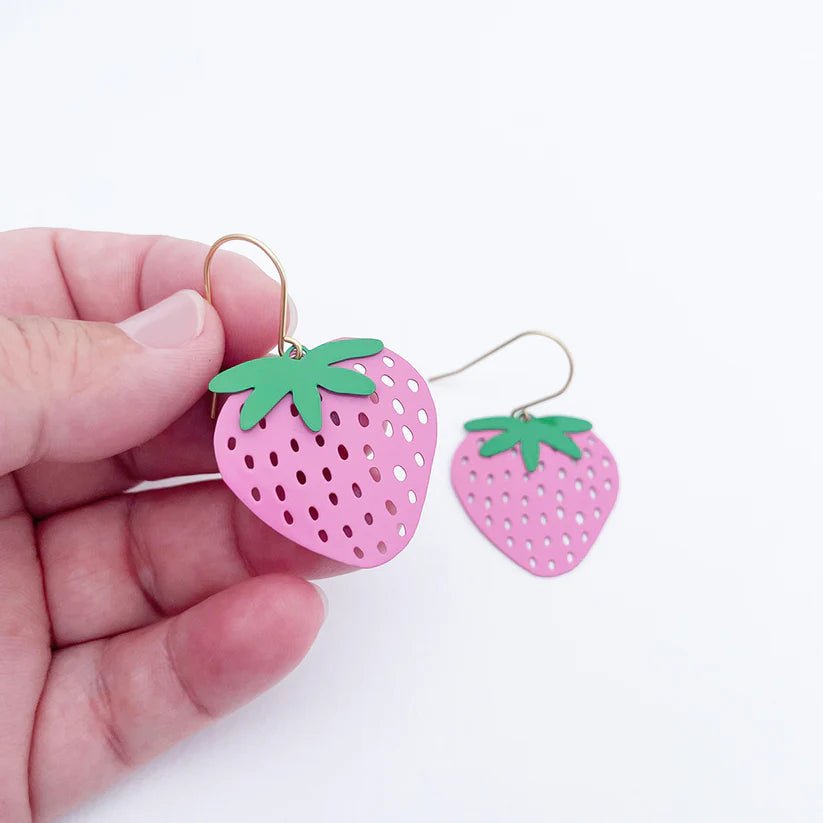 Denz + coDENZ Strawberry Dangles in Pink #same day gift delivery melbourne#