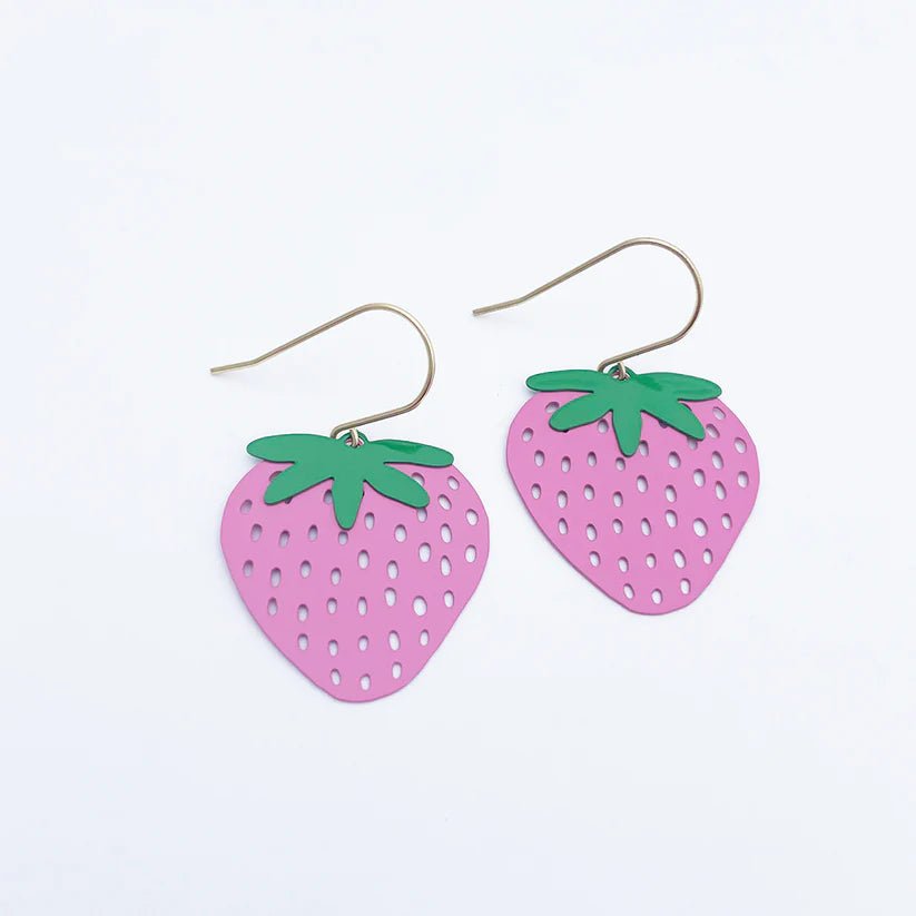 Denz + coDENZ Strawberry Dangles in Pink #same day gift delivery melbourne#
