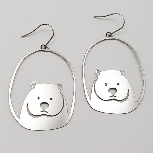 Denz + coDENZ Wombat dangles in silver #same day gift delivery melbourne#