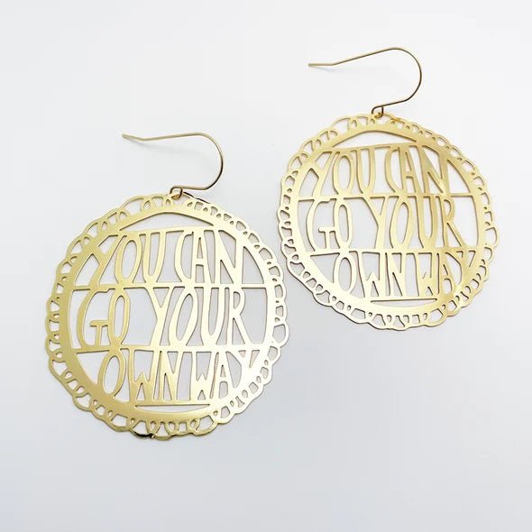DENZ You Can Go Your Way Dangles in Gold