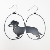 DENZ Dachshunds in Black earrings