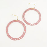 DENZ Dotty hoops in musk pink earrings