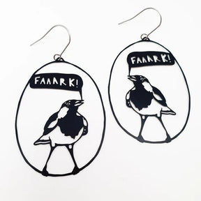 DENZ Faaaark the Lark in black earrings