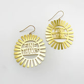 DENZ Fine thanks in gold earrings