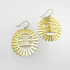DENZ Fine thanks in gold earrings