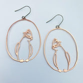 DENZ Galah dangles in rose gold 