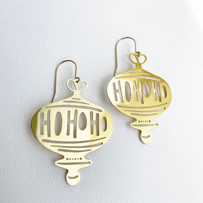 DENZ Ho Ho Ho in Gold earrings
