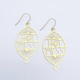  DENZ Hot Mess in Gold earrings