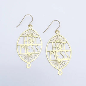  DENZ Hot Mess in Gold earrings