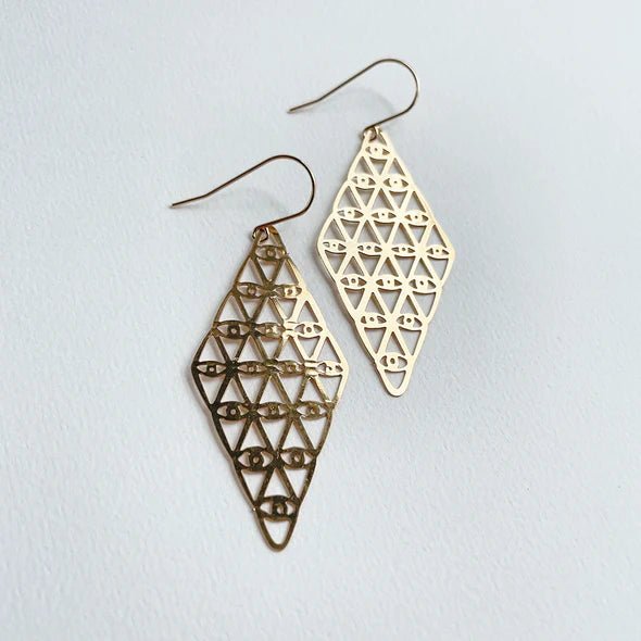 DENZ Kaleidoscope dangles in gold 