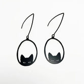 DENZ Mini Black Cat dangles in black 