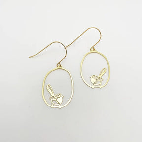 DENZ Mini Fairy wren dangles in gold 