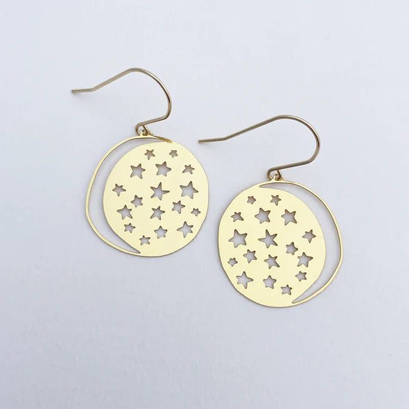  DENZ Mini Moonstars in Gold earrings