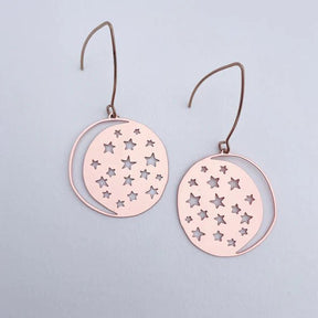 DENZ Mini Moonstars in Rose Gold earrings