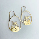 DENZ Mini Puddings in Gold in gold earrings