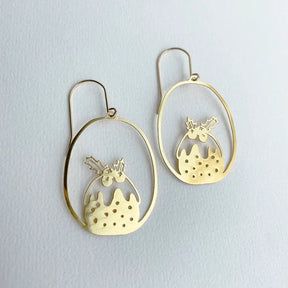 DENZ Mini Puddings in Gold in gold earrings