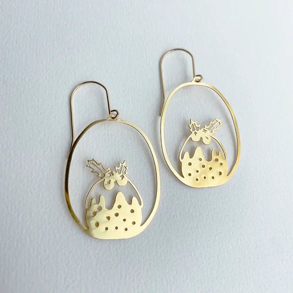 DENZ Mini Puddings in Gold in gold earrings